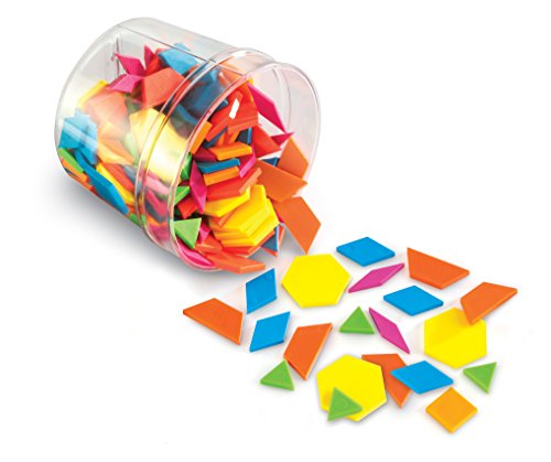 Learning Resources Brights Pattern Blocks, Multi-Color, 5'