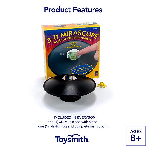 Toysmith: 3-D Mirascope, 6'' Instant Hologram Image Maker, Includes A Plastic Frog To Display And Complete Instructions For Use,