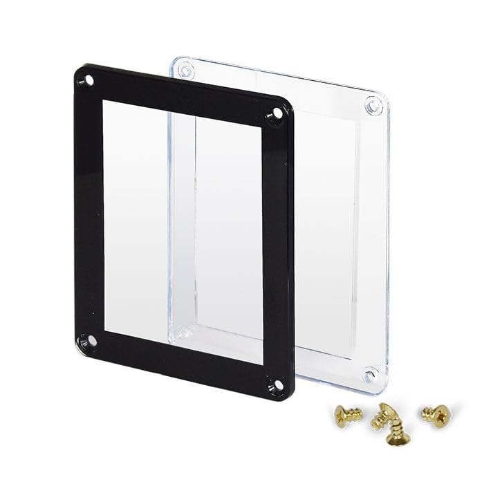 Guardhouse Screw-Close Singe Trading Card Display Holder Black Border 35 Pt Pack Of 3
