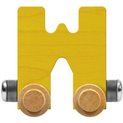 Maple Landmark Nametrains Bright Letter Car W - Made In Usa (Yellow)