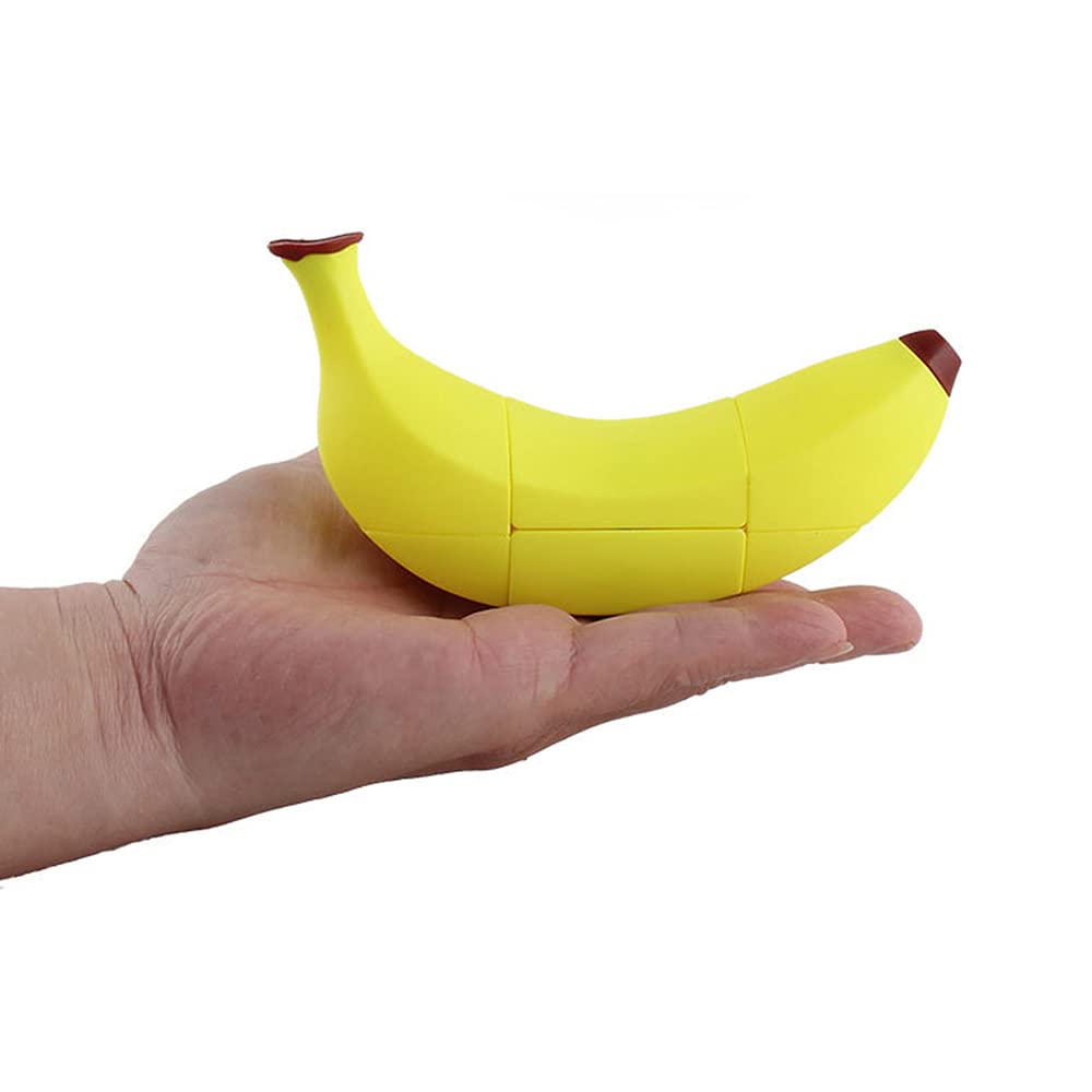 Yealvin 3D Fruit Cube 3  3 Magic Speed Cube Children'S Educational Toys Puzzle Cube Brain Teaser (Banana)