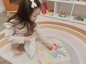 Wonderbee Alphabet Wooden Chunky Puzzle Upper Case