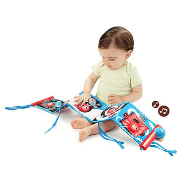 Yookidoo First Soft Cloth Baby Book - Lights and Music (0 to 12 Months). Essential Toy for Infant and Newborns Playmats Promote