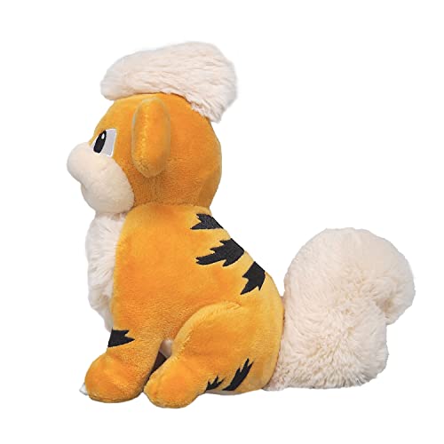 Sanei Pp97 Pokemonall Star Collection Growlithe Plush, 7'', Orange, Black