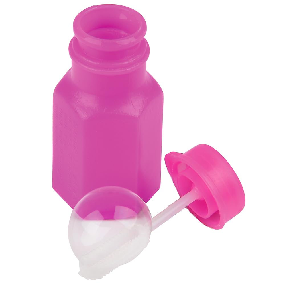 Mini Neon Party Bubbles For Kids - (Pack Of 12) Bulk Wands And Bottles For Blowing Bubbles, Birthday Party Favors, Toy Gift, Outdoor Toys, Carnival Prizes, And Goody Bag Stuffers