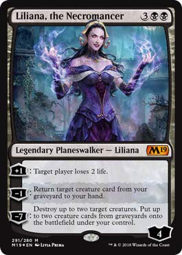 Magic: The Gathering - Liliana, The Necromancer - Foil - Planeswalker Deck Exclusive - Core Set 2019