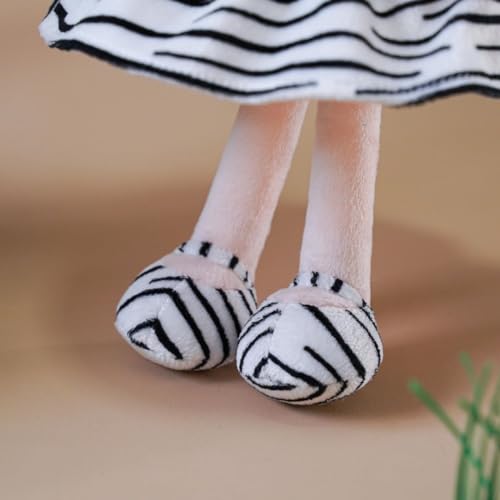 Gloveleya Baby Dolls Soft Snuggly First Baby Girl Gifts Plush Doll with Light Skin & Zebra Dress 12inches Animal Series