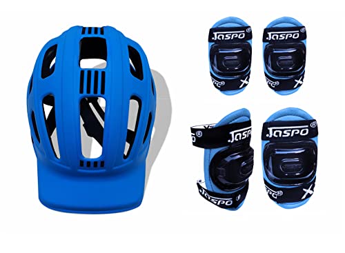 Jaspo Kids Delite Intact Junior Skates Combo (Skates+Helmet+Knee+Elbow) Suitable for Age Upto 5 Years, Unisex, Outdoor Wheel, Bl
