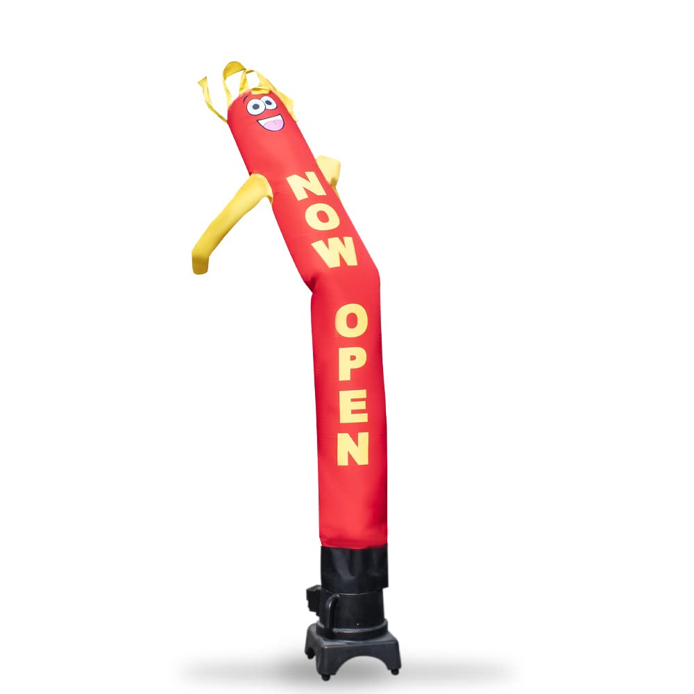 Now Open 8 Foot Tall Inflatable Tube Man Air Powered Waving Puppet, Air Blower Motor Included With 6 Foot Dancer By Feather Flag Nation