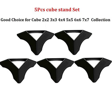 Goodcube Cube Stand Plastic Speed Cube Holder - Black Cube Base - 5Pcs