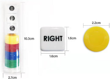 JHFY Left Right Center dice Game Prime Set Bundle- 4 Pack Assorted Colors