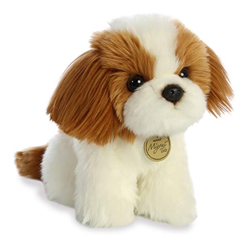 Aurora® Adorable Miyoni® Tots Shih Tzu Pup Stuffed Animal - Lifelike Detail - Cherished Companionship - Brown 11 Inches