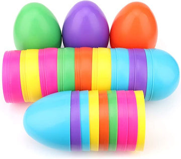 Newbea 12 Pcs Jumbo Easter Eggs, Fillable Plastic Easter Eggs Bright Color For Easter Hunt Party Supplies, Large Enough To Fill