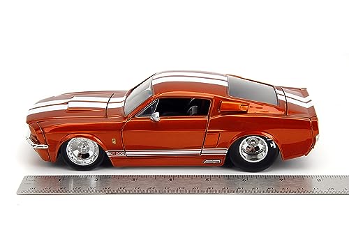 Big Time Muscle 1:24 1967 Shelby Gt-500 Die-Cast Car, Toys For Kids And Adults(Candy Orange)