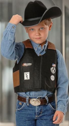 M & F Western Kids' Bull Rider Play Vest 2-10 Years, Black, X-Large