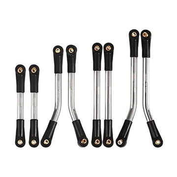 INJORA High Clearance 4 Links Set Stainless Steel Links Set for SCX24 C10 JLU Bronco Base Camp Axial 1/24 RC Crawler Car Upgrade