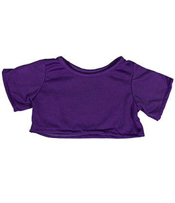 Purple T-Shirt Teddy Bear Clothes Fits Most 14'-18' Build-A-Bear And Make Your Own Stuffed Animals