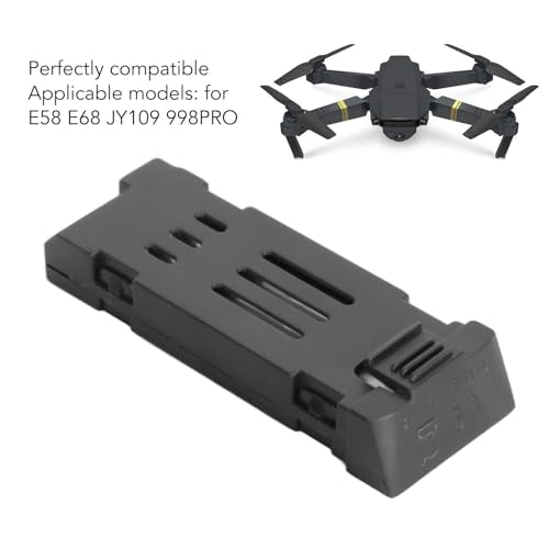 3PCS 1800MAH 3.7V RC Drone Lithium Battery for E58/E68/JY109/998PRO, High Capacity Drone Lithium Battery for Quadcopter.