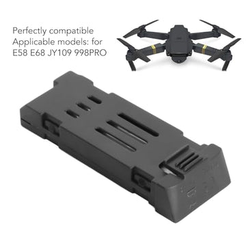 3PCS 1800MAH 3.7V RC Drone Lithium Battery for E58/E68/JY109/998PRO, High Capacity Drone Lithium Battery for Quadcopter.