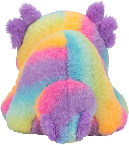 Russ Rainbow Axolotl Plush - 18-Inch Salamander Toy, Polyester, Colorful Rainbow Design, Model RBCR00195