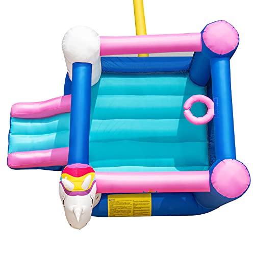 BOUNTECH Inflatable Bounce House, Kids Bouncy House with Slide, Jumping Area, Including 480W Blower, Oxford Carry Bag, Indoor Ca