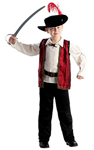Courageous Musketeer Boys Costume Small - Age 4 To 6
