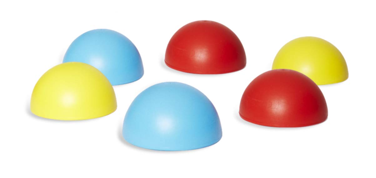 Gonge G-2128 Plastic Hemispheres, Red, Blue, Yellow , 5.91' X 5.91' X 3.15'