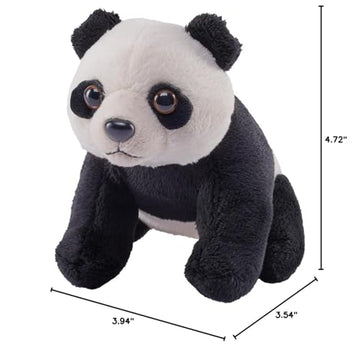 Wild Republic Pocketkins Eco Panda, Stuffed Animal, 5 Inches, Plush Toy, Made From Recycled Materials, Eco Friendly