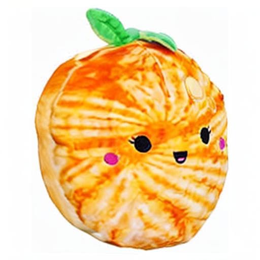 Squishmallow Oficial Kellytoy Food Squad Plush Toys Soft Plush Animal (8 Inch, Judy Tangerine (Scented))