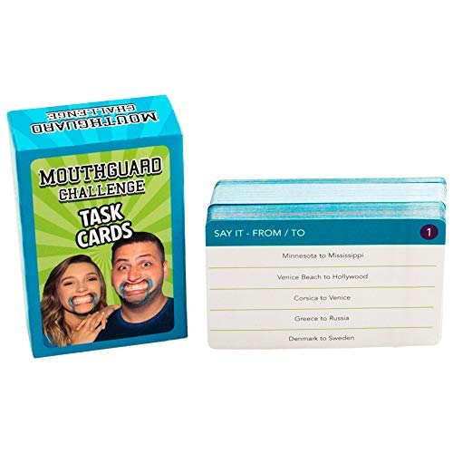 Identity Games Mouthguard Challenge Extreme Edition - Family Party Game With 550 Challenges And 5 Soft Mouthguards