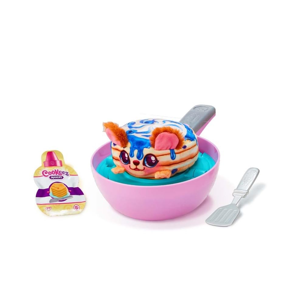 Cookeez Makery Pancake Treatz. Mix & Flip A Plush Best Friend! Place Your Pancake Mix On The Pan And Be Amazed When A Scented, Interactive Plush Friend Flips Out! Styles May Vary