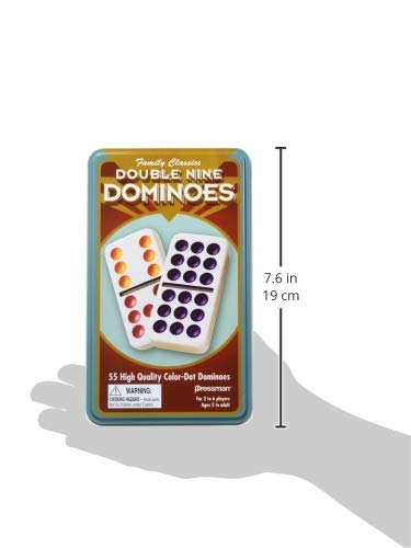 Pressman Dominoes Double 9 In Tin