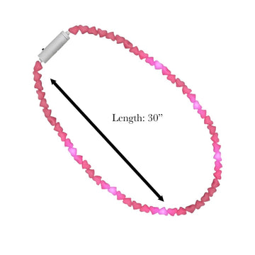 Blinkee Led Pink Hearts Love Bead Necklace