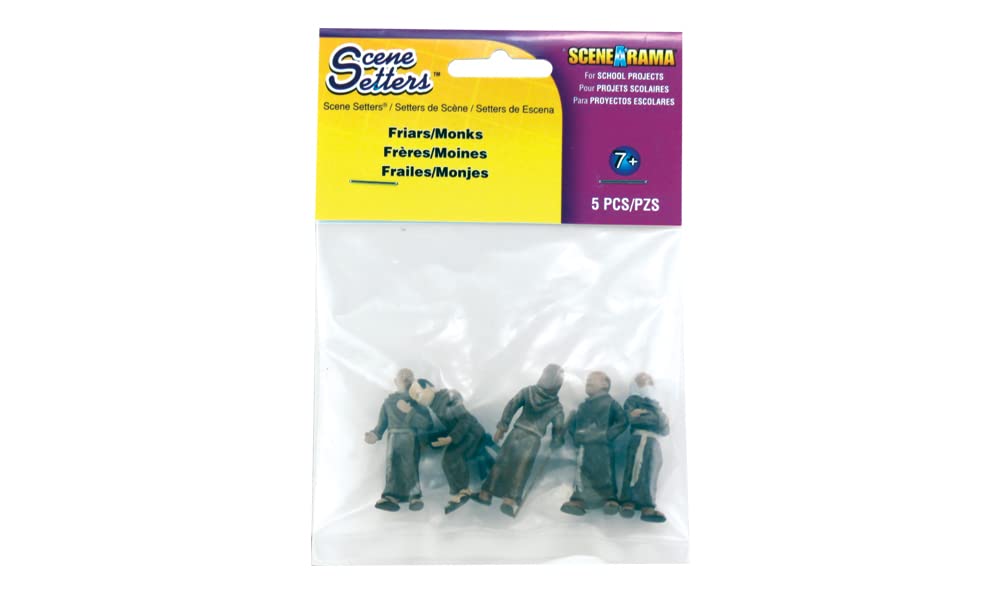 Woodland Scenics SP4453 1.5-Inch Scene Setters Figurine Friars/Monks 5/Pack
