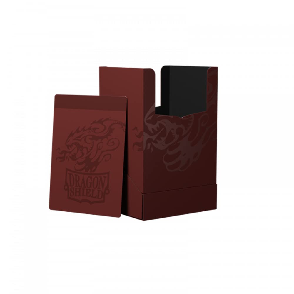 Dragon Shield Card Deck Box – Deck Shell: Blood Red/Black – Durable And Sturdy Tcg, Ocg Card Storage – Compatible With Pokemon Yugioh Commander And Mtg Magic: The Gathering Cards