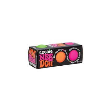 Schylling NeeDoh Teenie - Sensory Fidget Toy - 3 Mini Groovy Globs in Assorted Colors - Ages 3 to mature-themed (Pack of 1)