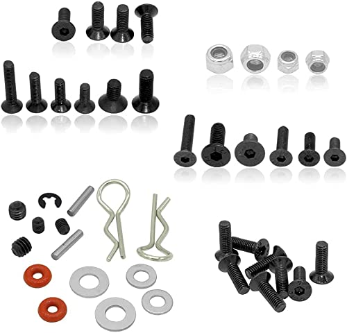 OGRC 522PCS RC Screw Kit Universal RC Repair Tool Kit Hardware Fastener for Traxxas Axial Redcat HPI Arrma Losi 1/8 1/10 1/12 1/
