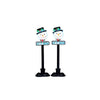 Lemax Spooky Town Snowman Street Lamp, Set Of 2 #34640