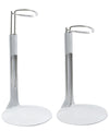 upvolcora White Adjustable Dolls Stands 2 Pack Display Holder, 8'' to 12'' Dolls or Action Figures Shelf, Waist is 2 to 2.5 inch