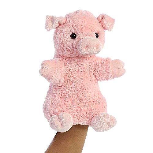 Aurora® Interactive Hand Puppet Pinky The Pig™ Stuffed Animal - Storytelling Adventures - Playful Learning - Pink 11 Inches