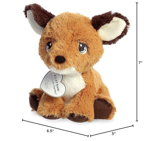 Aurora Inspirational Precious Moments Faith Fawn Stuffed Animal - Cherished Memories - Enduring Comfort - Brown 7.5 Inches