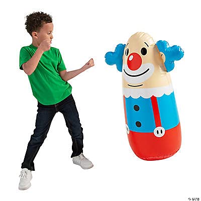 Inflatable Clown Punching Bag - 3 Feet Tall - Stand Up Toy For Kids - Circus Party Games