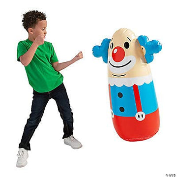 Inflatable Clown Punching Bag - 3 Feet Tall - Stand Up Toy For Kids - Circus Party Games