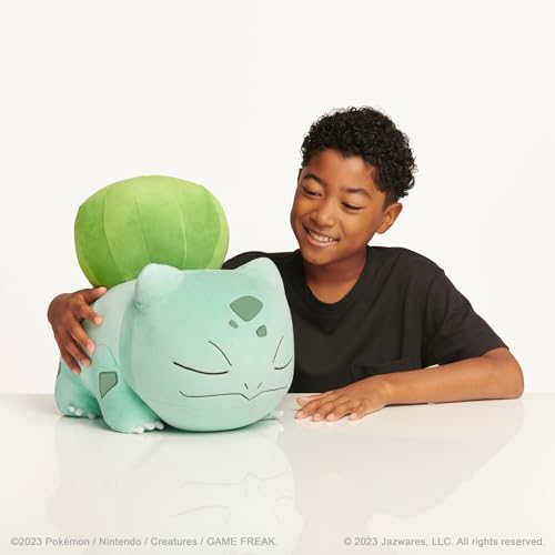 Pokemon Bulbasaur 18-Inch Sleeping Plush Toy - Premium Soft Stuffed Animal in Bulbasaur Color