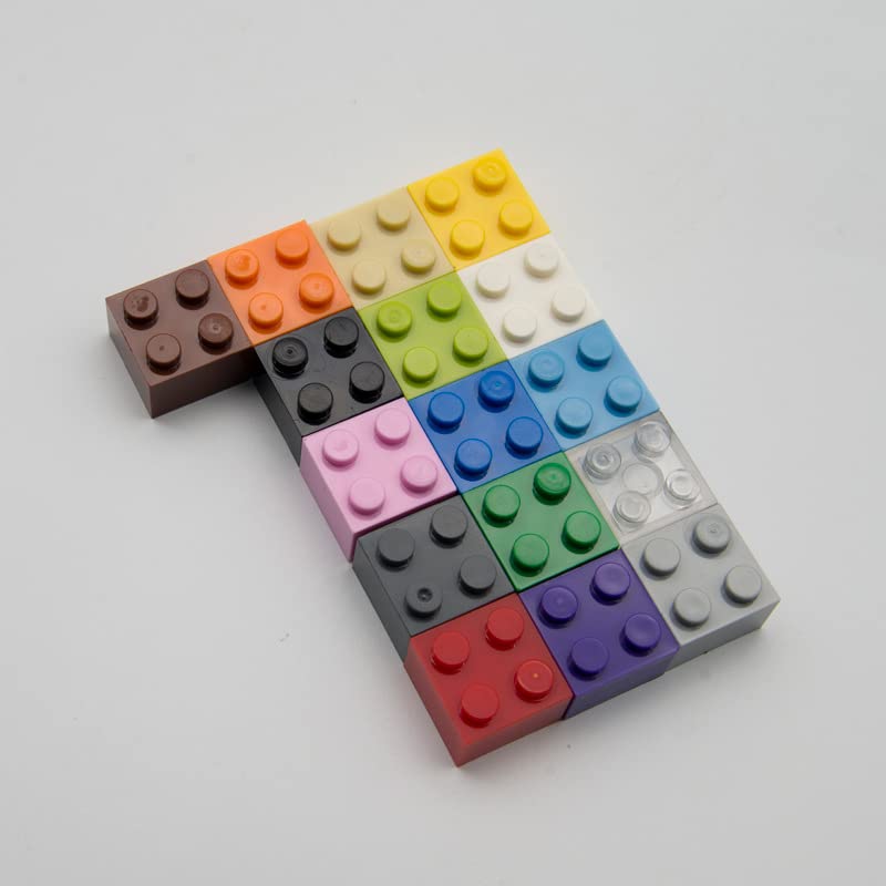 Classic Brick Block Bulk, Red Bricks 2X2, Building Bricks Flat 100 Piece, Compatible With Lego Parts And Pieces: 2X2 Red Bricks(Color:Red)