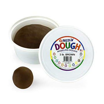 Hygloss Play Modeling Dough - 3Lb. - Easter Basket Stuffer - Unscented Dough - Safe & Non-Toxic For Kids Arts & Crafts - Party Favors - Classroom Supplies, Brown