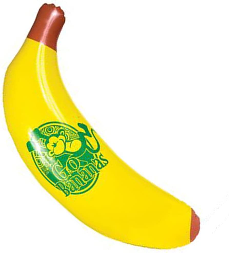 Happy Deals ~ Inflate Monkey And Banana | 3 Pc Set | 27 And 46 Inch Inflatable Party Pack