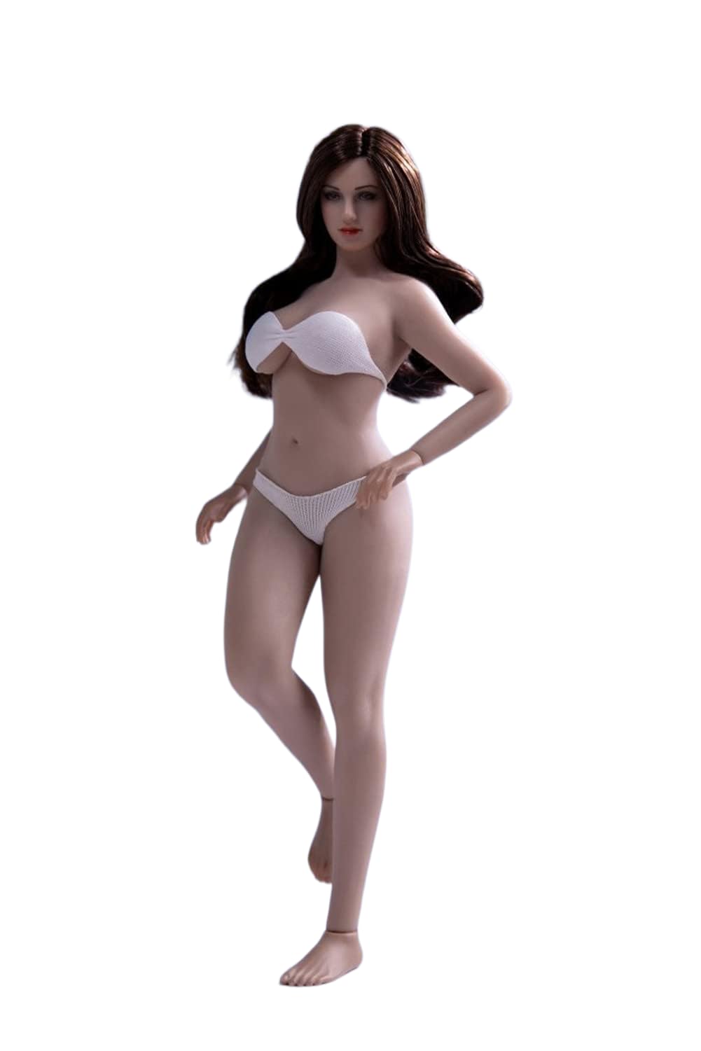 1/12 Scale Action Figure,6 inch Female Super-Flexible Slightly Fat Suntan Skin Middle Bust Action Figure Doll Collection T04B