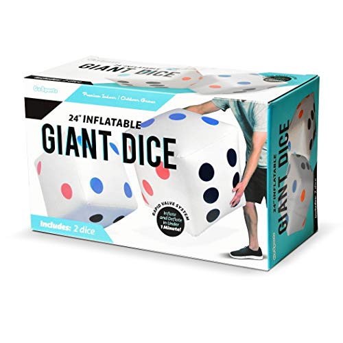 GoSports Giant 2 ft Inflatable Dice 2 Pack - Huge Size with Rapid Valve Inflation