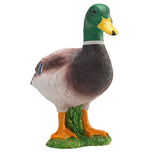 MOJO Mallard Duck Male Toy Figure - Resin, Blue/Brown/White, Model 387127